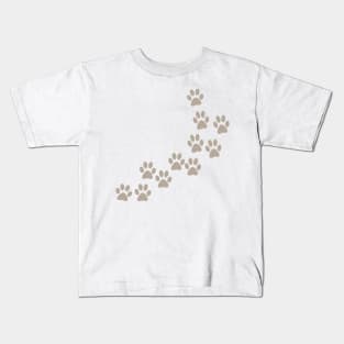 Footprints of my dog in kaki Kids T-Shirt